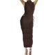 thumbnail image 1 of VISgogo Vestido sin mangas para mujer con cuello alto, correas laterales ajustables sólidas, ropa de verano flaca VISgogo moda, 1 of 9