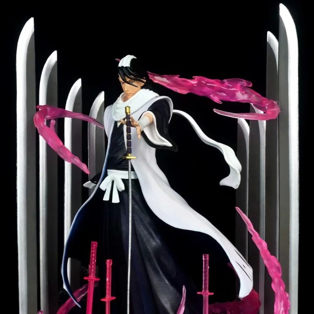 Kuchiki Byakuya Figure Sword Formation Kuchiki Byakuya Anime Figures 33cm/12.9inch PVC Decorations Collectible Handicrafts for Anime Fans Gifts