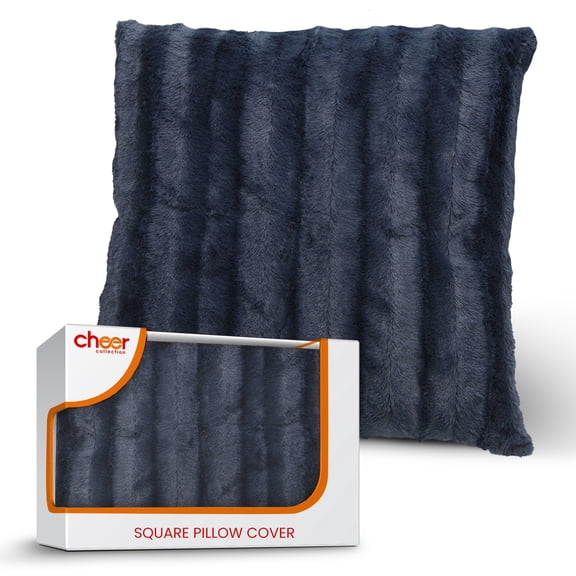 Cheer Collection Faux Fur Throw Pillow Cover