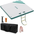 thumbnail image 4 of Bingirl Inflatable Pontoon Dock: Thicken Air Dock Floating Platform, Nonslip Surface, Rope Ladder, Suitable for Adults in Lake, Beach, Pool, and Ocean, 4 of 7