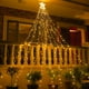 thumbnail image 3 of Muyoka Solar Star String Lights 11.5ft 350 LED Star Waterfall String Light IP43 Impermeable LED Star Hanging Twinkle Fairy Lights Decoraci贸n navide帽a Cascada Star Lights 8 modos de iluminaci贸n para bo, 3 of 7