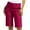 Hot Pink, variant on WQQZJJ Women's Plus Size Bermuda Shorts, Summer Solid Color Casual Suit Shorts, Slim Stretch with Pockets Workout Shorts