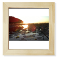 thumbnail image 1 of Lotus And Sunset Art Deco Fashion Square Picture Frame Wall Tabletop Display, 1 of 3