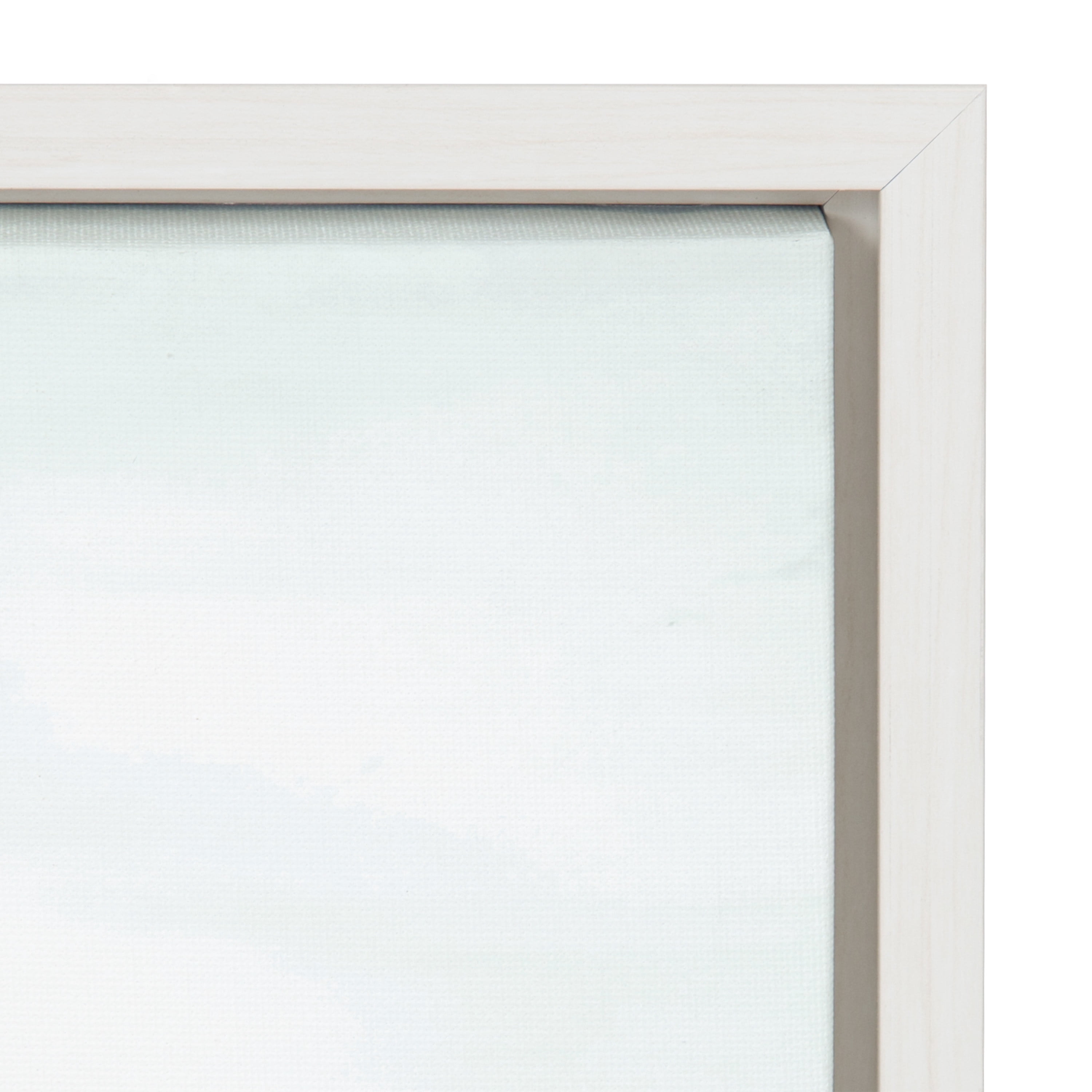 Kate and Laurel Sylvie Beach Grasses Framed Canvas Wall Art by Emiko and Mark Franzen of F2Images, 23x33 White, Coastal Beach Art for Wall