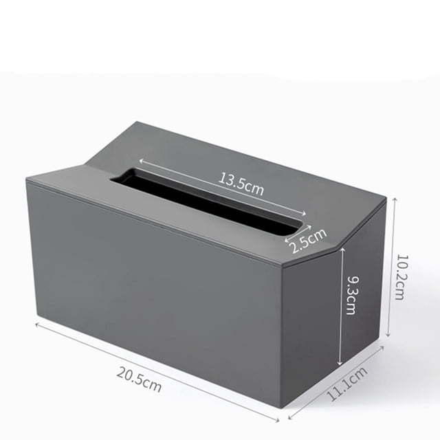 2X Kitchen Tissue Box Cover Napkin Holder for Paper Towels Box for Napkins Tissue Dispenser Wall Mounted Container Gray