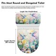 thumbnail image 7 of HELLHERO Hummingbirds Daisies Polyester Fabric Toilet Lid Seat Cover for Bathroom Home Comfort, Stretch Machine Washable Elastic Installation, Stretch Fit, 17"x21", 7 of 7