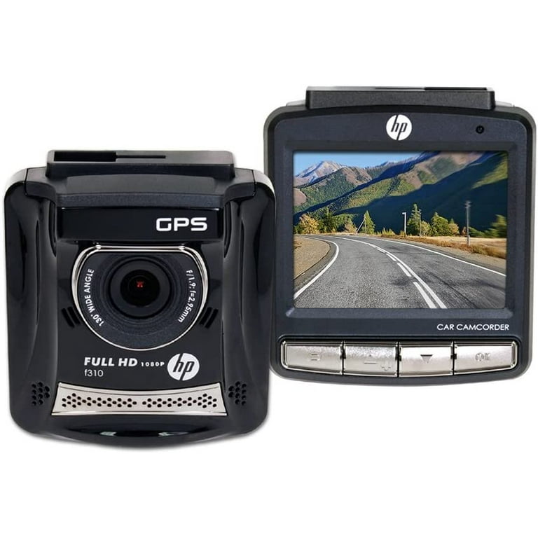 HP Hewlett Packard Full HD 1080P Car Dash DVR with GPS, Black HPD - Main Image