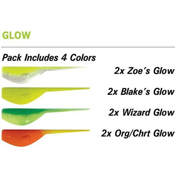 Crappie Magnet Slab Magnet Grub Glow Colors