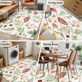 thumbnail image 5 of 3'x5' Area Rugs, Mushroom Indoor Outdoor Area Rug for Living Room Bedroom, Vintage Botanical Spring Floral Farmhouse Washable Bathroom Rugs Kitchen Floor Carpet Mats Home Decor Aesthetic, 5 of 8