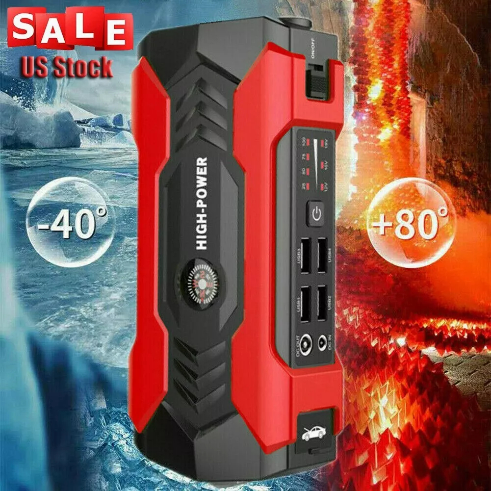 99800mAh Car Jump Starter Booster Jumper Box Power Bank Battery Charger Portable Fast Charging