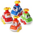 thumbnail image 2 of KATEA Cartoon Wind up Cars| Baby boy 1 Year Old Gifts|Toy Cars for Toddler Birthday |Gift Toys for 1 2 3 Year Old Boys (Forest Cars), 2 of 4
