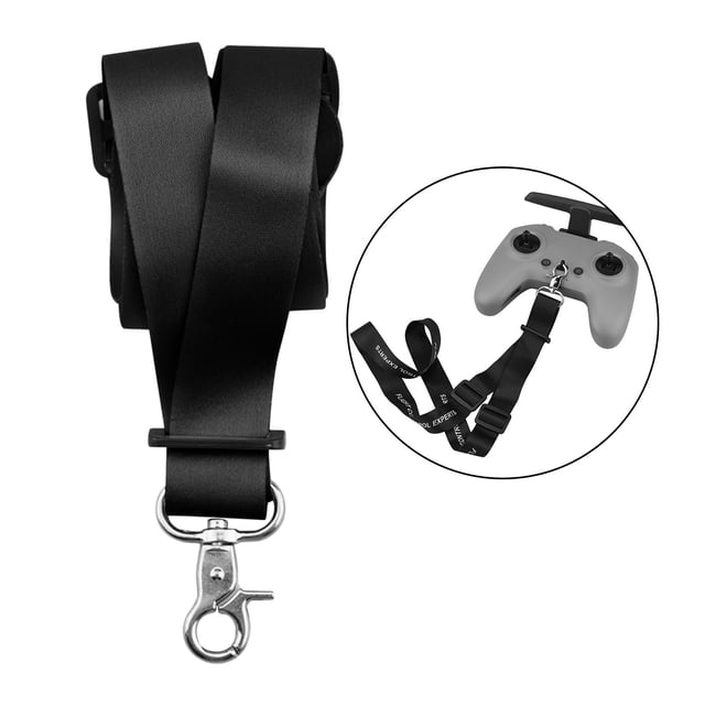 Cordón de cinturón ajustable con correa l cuello para Combo Remote Controller, suave y suave, más de llevar; Negro Macarena cordón del controlador inteligente