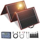 thumbnail image 1 of DOKIO Kit de panel solar portátil de 160 W 18 V (SOLO 9 lb) Cargador solar plegable con 2 salidas USB para baterías de 12 V/estación de energía AGM LiFePo4 RV Camping Remolque Coche Marino..., 1 of 5