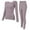 Purple, variant on Wensltd Women's Winter Seamless Thermal Underwear Set Round Neck Long Sleeve Tight Fit Warm Clothing