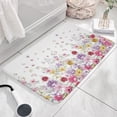 thumbnail image 3 of Pioneer Flower Floral Print Flannel Non Slip Door Rugs,Washable Door Mats Indoor,Decorative Door Mats,Dirt-Resistant and Absorbent Doormat for Entrance,Bedroom,Kitchen,Bathroom,23.5"x16", 3 of 5