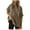 Khaki, variant on XMMSWDLA Women's Hoodies 2023 Fall V Neck Long Sleeve Solid Color Sweatshirts Drawstring Casual Loose Pullover Tops Aesthetic Hoodies Aesthetic Hoodies Black L