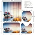 thumbnail image 2 of 4 Pcs Bathroom Sets with Shower Curtain and Rugs, Tractor Farm, Bathroom Decor Harvest Shower Curtain Sets for Bathroom Decor, 2 of 4