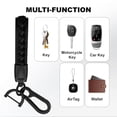 thumbnail image 3 of Soopcase Car Keychain,Universal Metal Key Chain Accessories,Car Fob Key Keychain Holder with 360 Degree Rotatable Snap Swivel and Anti-Lost D-Ring（Black）, 3 of 6