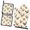 Rooster and Hen, variant on Rooster and Pumpkin Blue Pattern Oven Mitts and Pot Holder Sets 2 Pcs for Kitchen Baking, Cooking and Grilling, Heat Resistant Up To 392 °F
