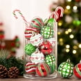 thumbnail image 5 of PEIBang 16Pcs Christmas Ball Ornaments Set,Red and Green Christmas Ornaments Assorted Glittering Hanging Balls for Home Indoor Holiday Party Decor, 5 of 9