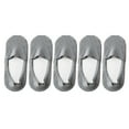 thumbnail image 1 of 5pcs Invisible short boat socks non-slip not fall off with summer spring breathable men's simple socks - Light grey, 1 of 5