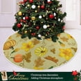 thumbnail image 6 of FMSHPON Yellow Fall Pumpkins Flowers Xmas Christmas Tree Skirt Stand Mat for Holiday Party Decoration Indoor Outdoor 48 inches, 6 of 6