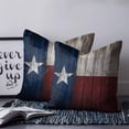 thumbnail image 3 of Vintage Star Country Throw Pillow Covers, Soft Pillowcases with Invisible Zipper, American Flag Blue Red Decorative Square Pillow Cushion Covers for Living Room Couch Sofa Bed 18x18 Inches, 3 of 8