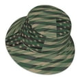 thumbnail image 3 of Naloa Jungle Green Camo USA Flag Reflective Double-Sided Bucket Hat, Sun Hat, Soft and Breathable for Gardening, Beaching, Camping, Hiking, Fishing, 3 of 9