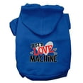 thumbnail image 3 of Pet, Dog  Cat Hoodie Screen Printed, "Just A Love Machine", 3 of 10