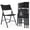 Black, variant on HaiNova 4 Pack White Blow-Molded Folding Chairs, Portable Chair for Adults, 600lbs Capacity Metal Frame, Comfortable Seat for Party, Banquet