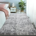 thumbnail image 4 of Lochas Fluffy Modern Area Rugs Tie-Dyed Rug for Kids Girls Room Nursery Home Decor Shag Soft Carpet,8'x10',Gray, 4 of 7