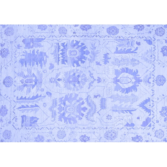 Ahgly Company Indoor Rectangle Oriental Blue Traditional Area Rugs, 8' x 12'