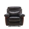 thumbnail image 4 of Massage Recliner PU Leather Lounge with Heat and Massage Vibrating Sofa Chair (Brown), 4 of 10