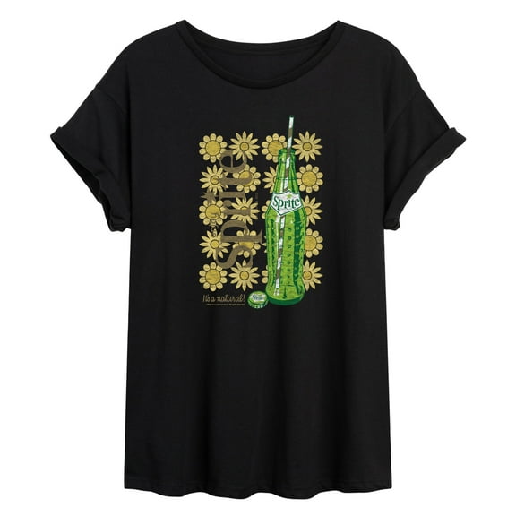 Sprite - Bottle Daisy Pattern - Juniors Ideal Flowy Muscle T-Shirt