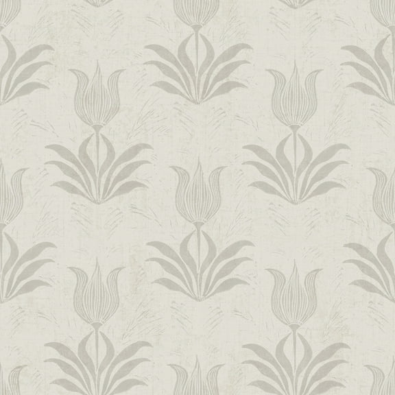 Jen Hewett Parrot Tulip Grey Peel & Stick Wallpaper