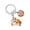Coffee, variant on Keychain Pendant 3D Horse Hollow Bell Key Chain with Metal Ring Lucky Charm Bags Keys Gift Accessory
