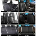 thumbnail image 7 of DIKSOAKR Full Set Car Seat Covers Fit fo Cadillac SRX 2010-2016 Faux Leather Seat Cover 2 Rows 5 Seats Seat Cushion Waterproof Protector (Black&White), 7 of 7