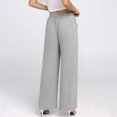 thumbnail image 5 of Summer Savings Clearance 2024! Mgmyaa Wide Leg Pants Women, Plus Size Womens Slacks, Summer Solid Ice Silk Wrinkled Pants, Palazzo Pants Casual Lounge Pant Trousers, 5 of 6