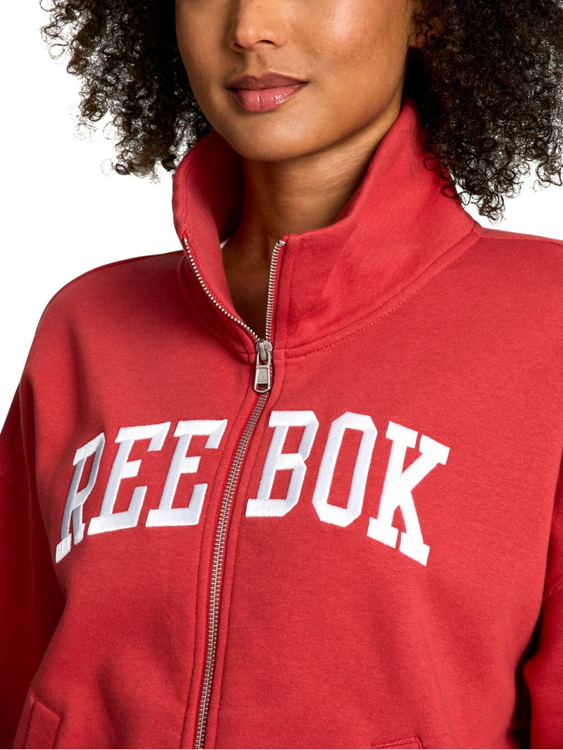 76ERS レッドジャケット reebok Reebok Women's Squad Zip Up Mock Neck Sweatshirt, Sizes XS