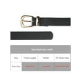 thumbnail image 4 of INSPIRE CHICWomen Faux Leather Gold/Silver Buckle Belt, 0.9" Wide Casual Waist Belts for Jeans Pants Dresses 42.1x0.9"(LxW) Gold Buckle-Black, 4 of 6