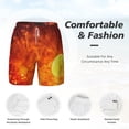 thumbnail image 5 of Lsque Mens Swim Trunks Tennis Ball In Fire Pattern - Bathing Suit Compression Liner - Beach Swim Shorts Swimwear - (S-3XL) - Stretch Quick Dry -3X-Large, 5 of 9