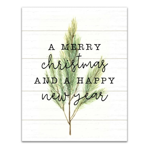 Creative Products Merry Christmas and Happy New Year 11x14 Canvas Wall Art