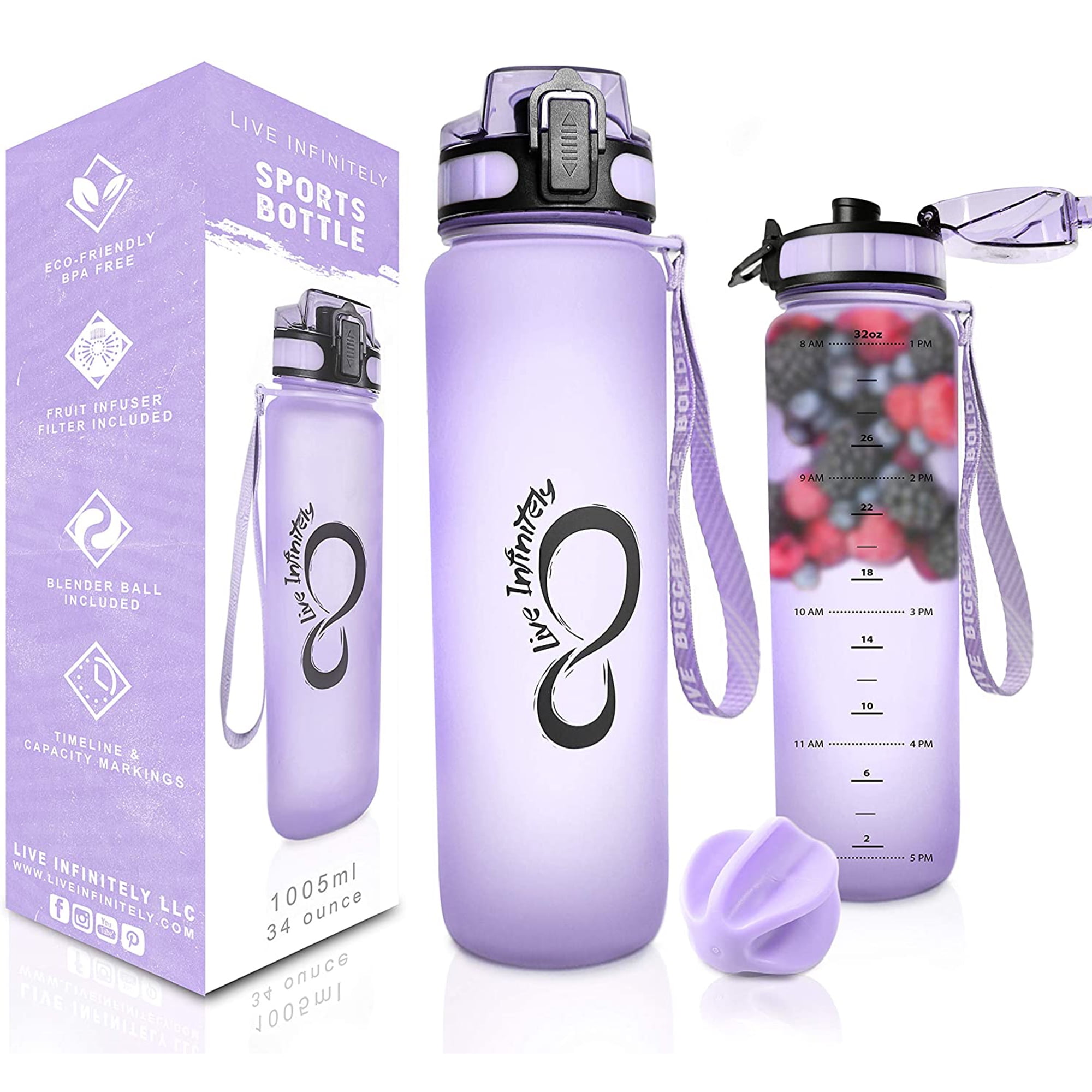 OXO Strive 16oz Insulated Water Bottle with Standard Lid - Amethyst