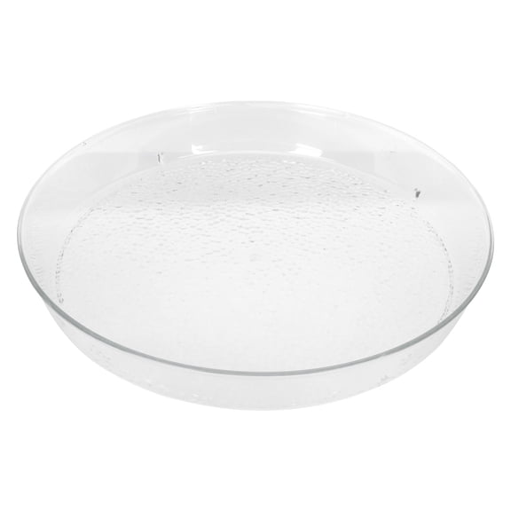 ibasenice Serving Tray Circular Tray Transparent Plastic Elegant Practical 1Pack