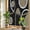 Brown, variant on Rainbow Window Privacy Film, Black Brown Static Cling Window Film PVC, White Circle Modern Minimalist Geometric No Glue UV Blocking Glass Covering, Removable Stained Glass Sticker 17.7''x39.3''