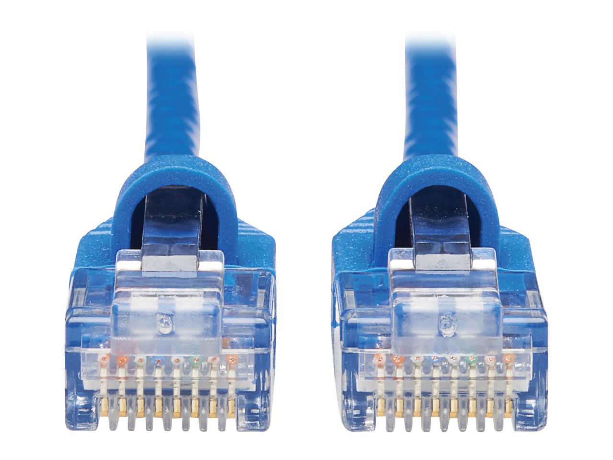 Tripp Lite Cat6a 10G Snagless Molded Slim Utp Network Patch Cable (M/M) Blue 10 Ft. - image 3 of 14