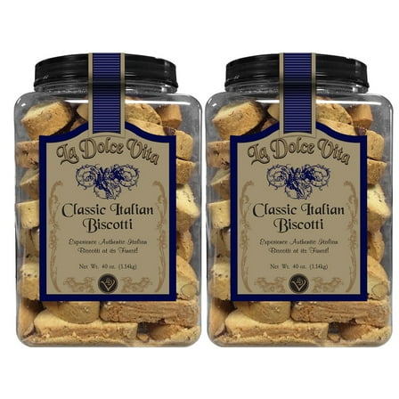 2 Pack of La Dolce Vita Classic Italian Biscotti, 40 oz