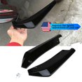 thumbnail image 1 of Lip Rubber Body Sticker Fin Splitter Spoiler Black Carbon Fiber Set Universal Auto Front Bumper, 1 of 6