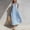 Blue, variant on Asgosdo Women Dresses Collared Sleeveless V Neck Grid Botton Loose Fit Casual Trendy Beach Maxi Dress