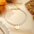 thumbnail image 6 of Turandoss Initial Bracelets for Women Dainty Letter S Pearl Initial Charm Bracelets Jewelry Women Trendy Mothers Gifts Bridesmaid Proposal Wedding Bride Party Bridal Shower Gifts, 6 of 8